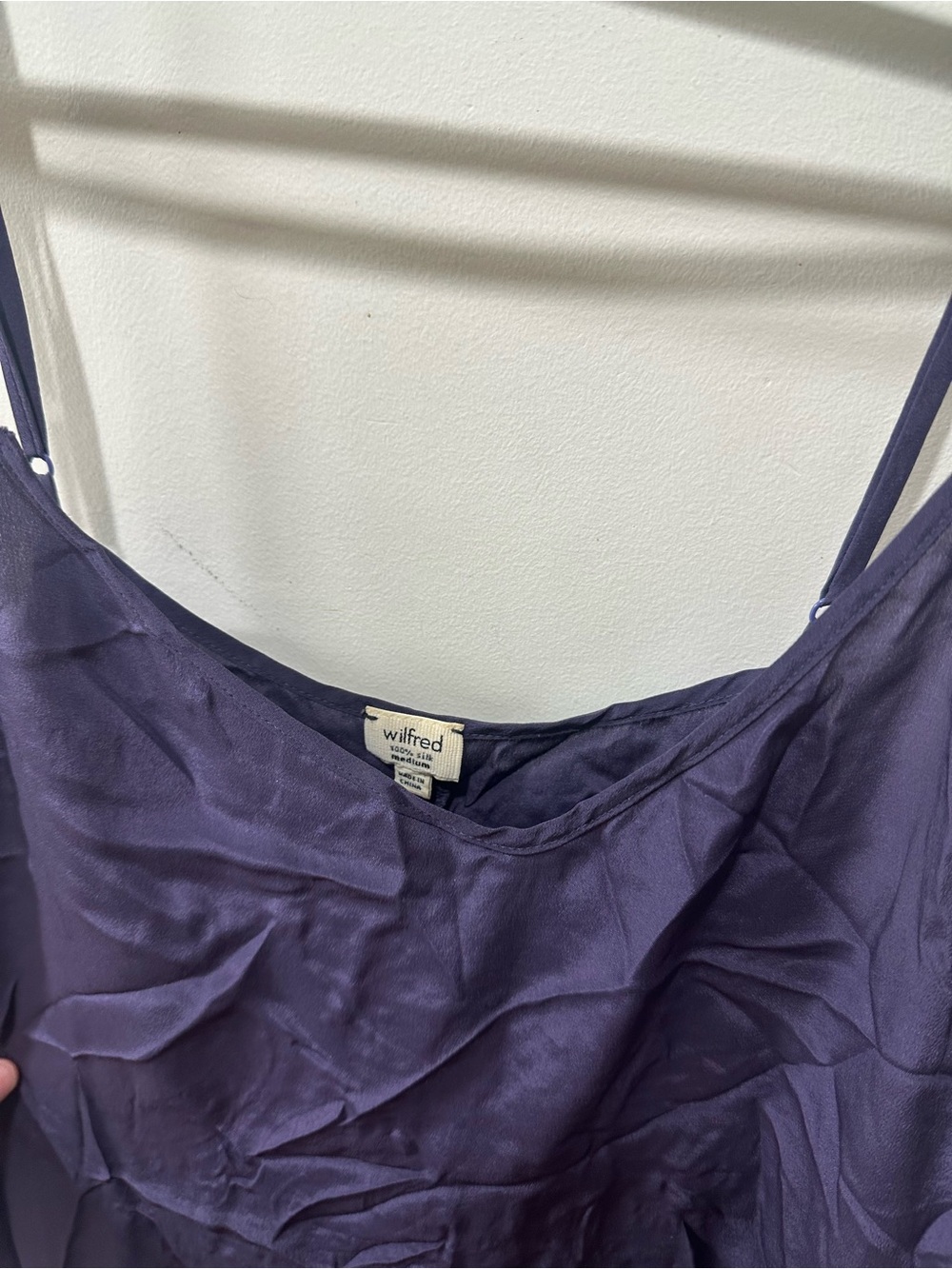 Wilfred Plum Satin Strapless Slip Dress